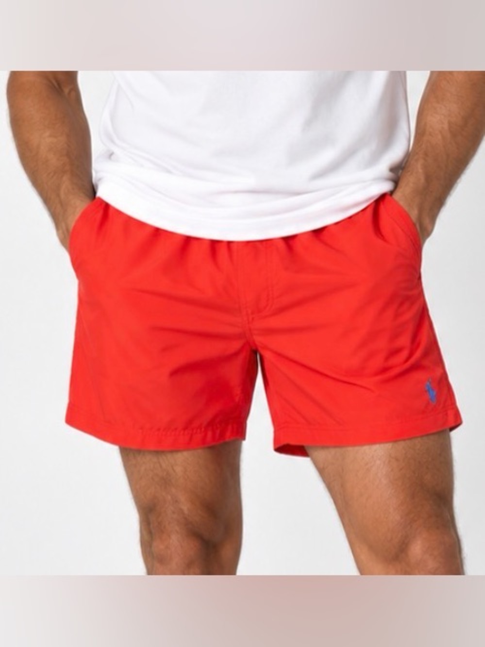 Polo Ralph Lauren Red Swimsuit Trunks Sz XXL TTG, 36”, 5” Inseam